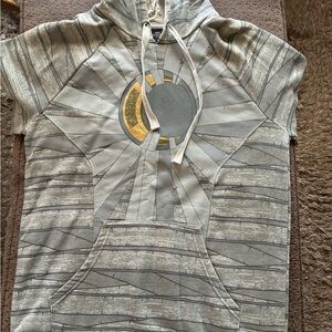 Marvel Moon Knight Gray Hoodie with Sunburst Design